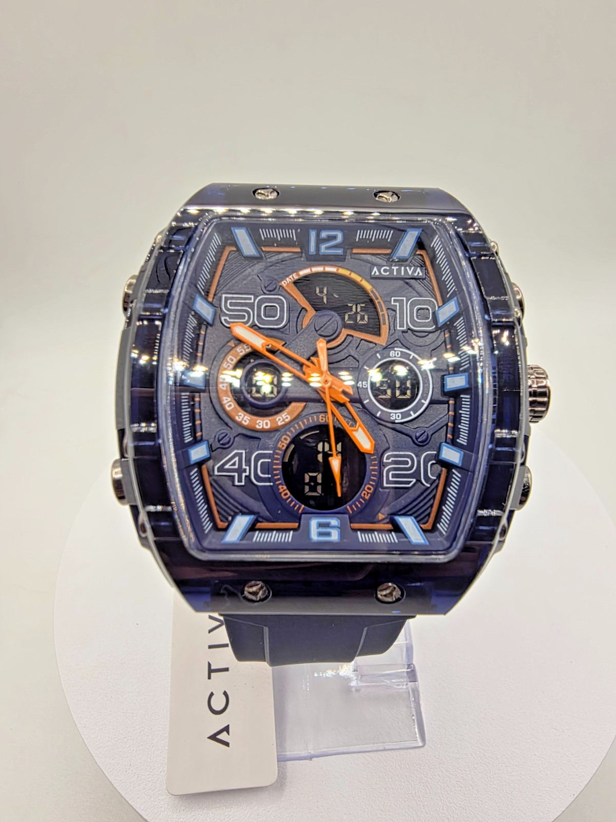 Activa x Invicta Digital Essentials Men’s Watch 45mm Dark Blue ACW8109-005 New