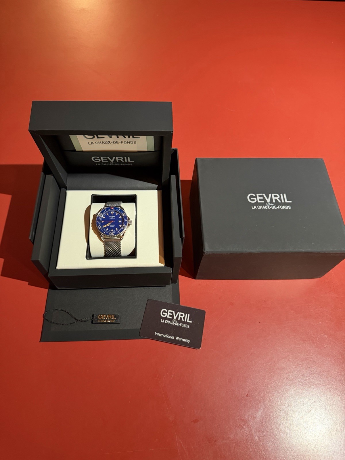 Gevril Men’s 48841B Hudson Yards Diver Automatic Stainless Steel Swiss Watch