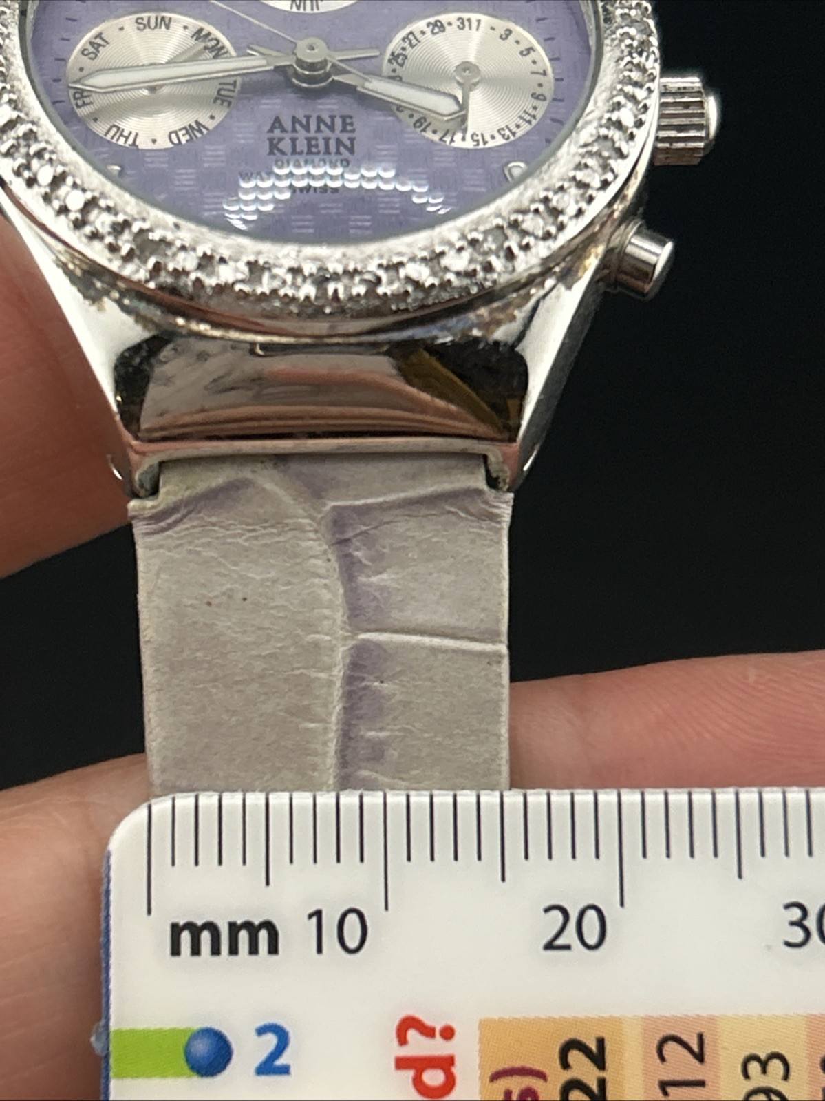 Anne Klein Diamond Accent Multi-Function Purple Watch