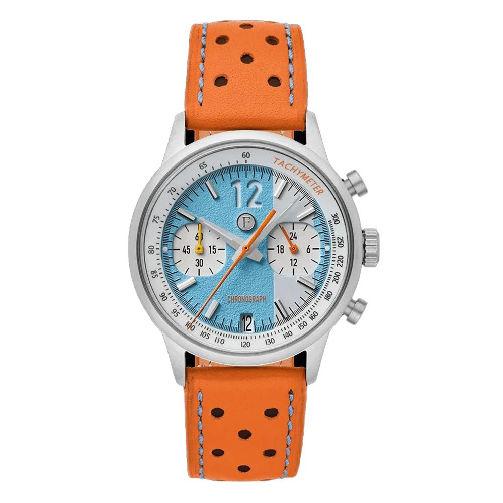 Ferro & Co. Race Master Chronograph Quartz Steel Blue Orange Men’s Watch