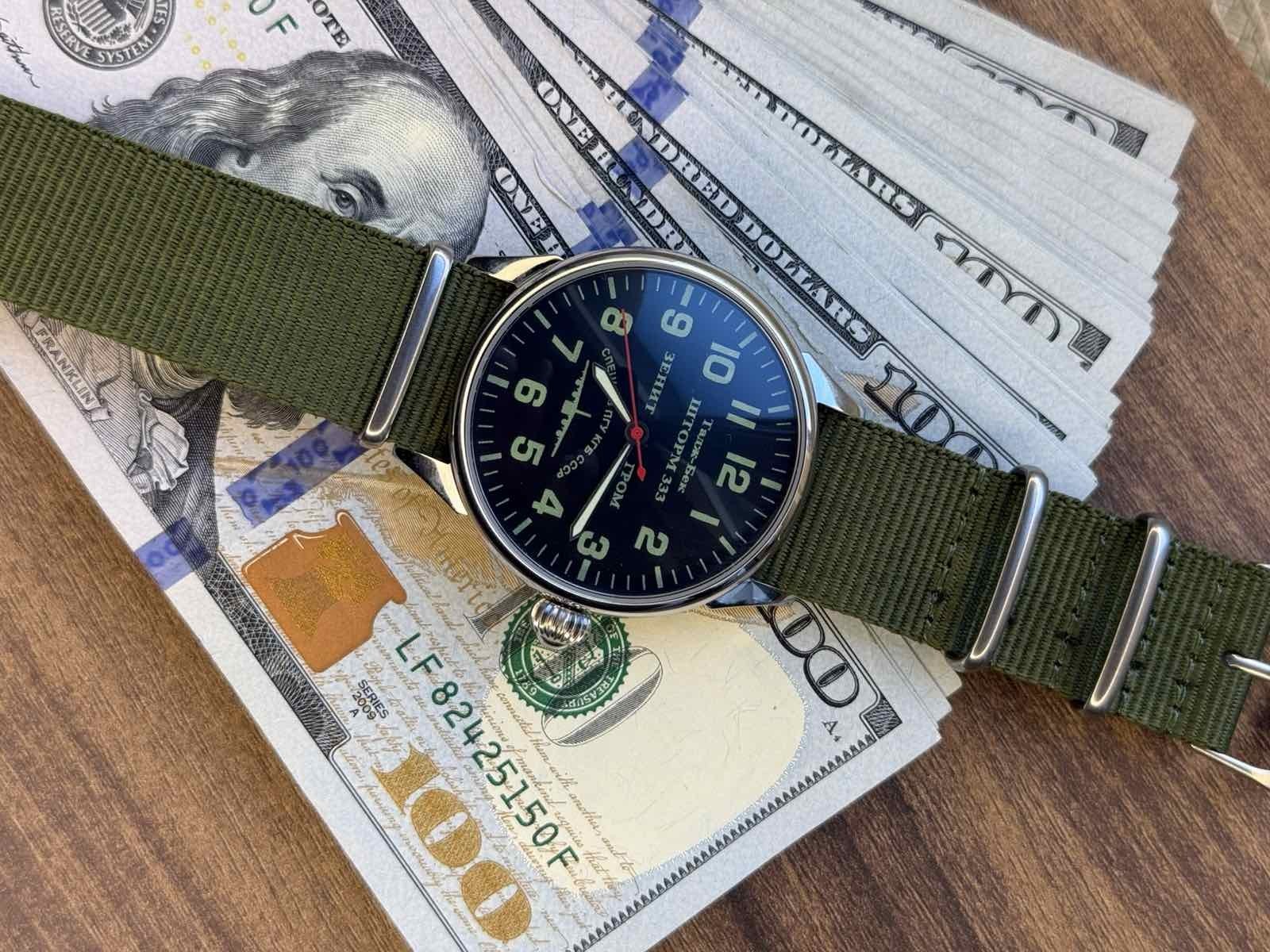 Raketa Watch Mechanical Storm Aviator USSR Wrist Vintage Green Soviet Men’s
