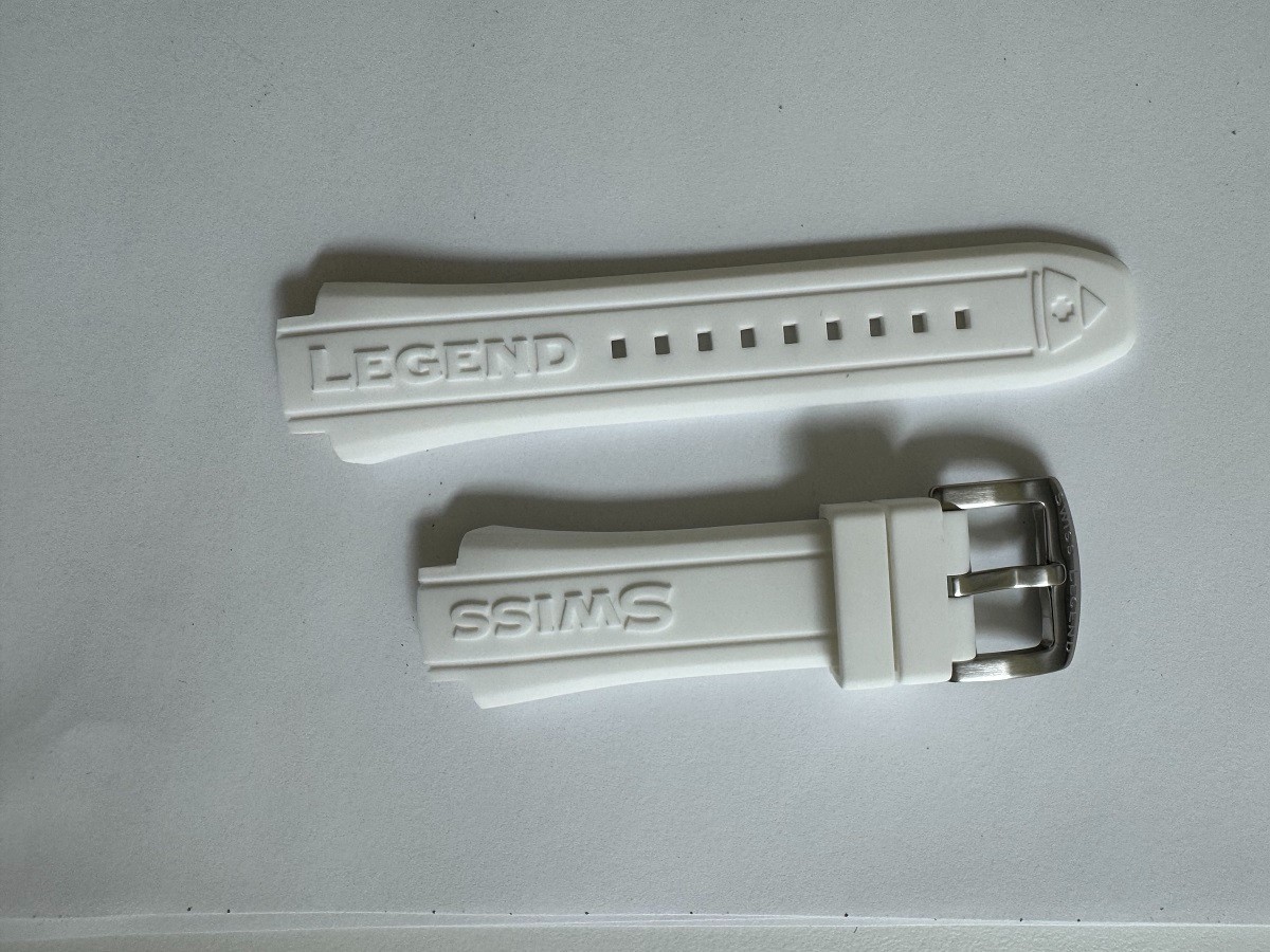 Ladies Swiss Legend Neptune Silicone/Rubber White band strap