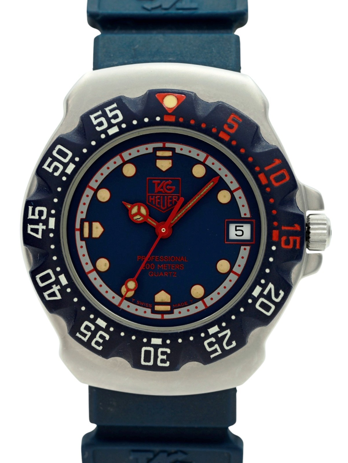 Tag Heuer 35mm Formula 1 Blue/ Red/ Silver Dial Quartz Swiss Watch! Ref: WA1210!