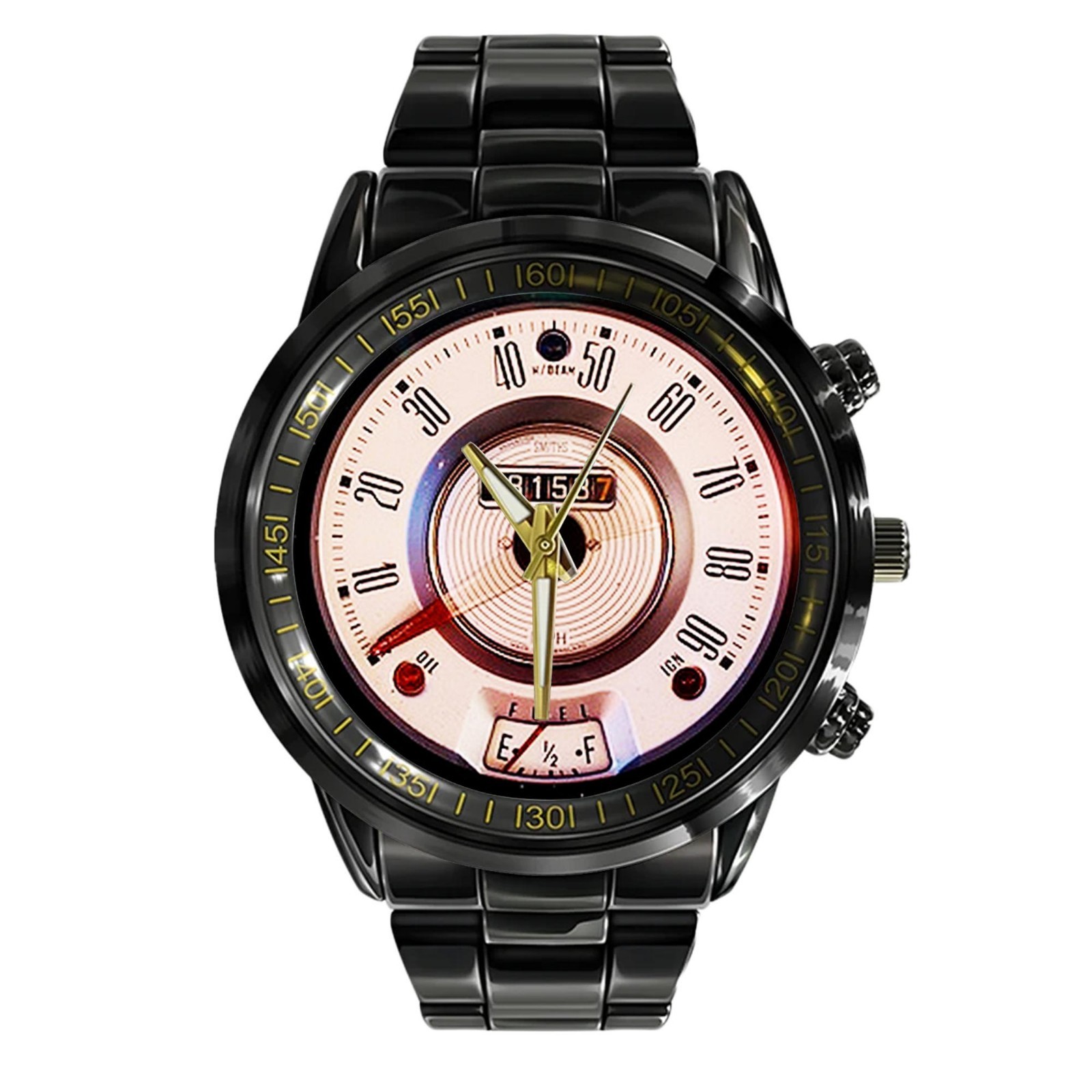 Personalized Morris Mini British Racing Stainless Steel Watch Speedometer Gift