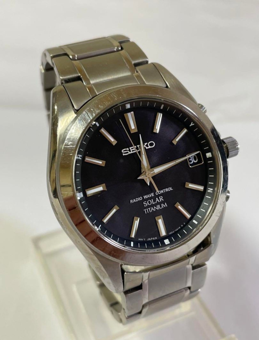 Seiko Solar Titanium Radio Watch 7B52-0AK0 [Near MINT]