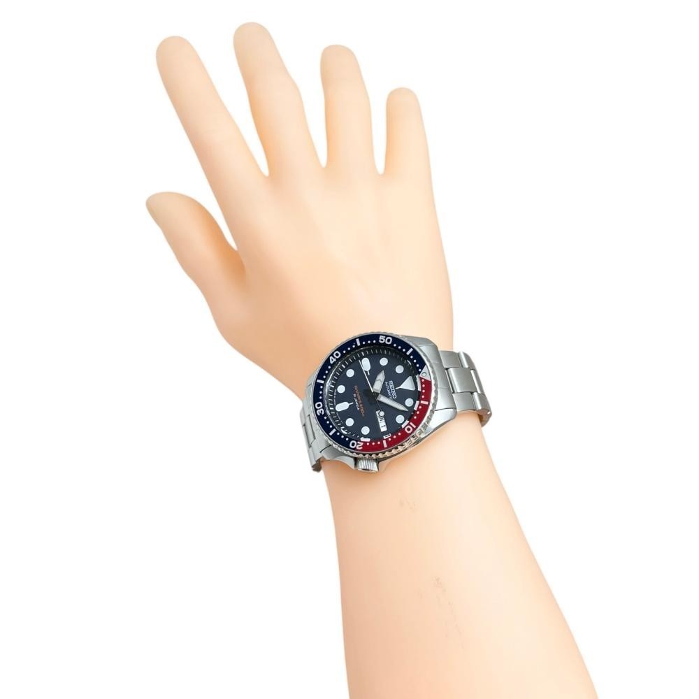 SEIKO 7S26-0020 Diver Automatic Day-Date Pepsi Bezel Navy Dial JDM Watch Used