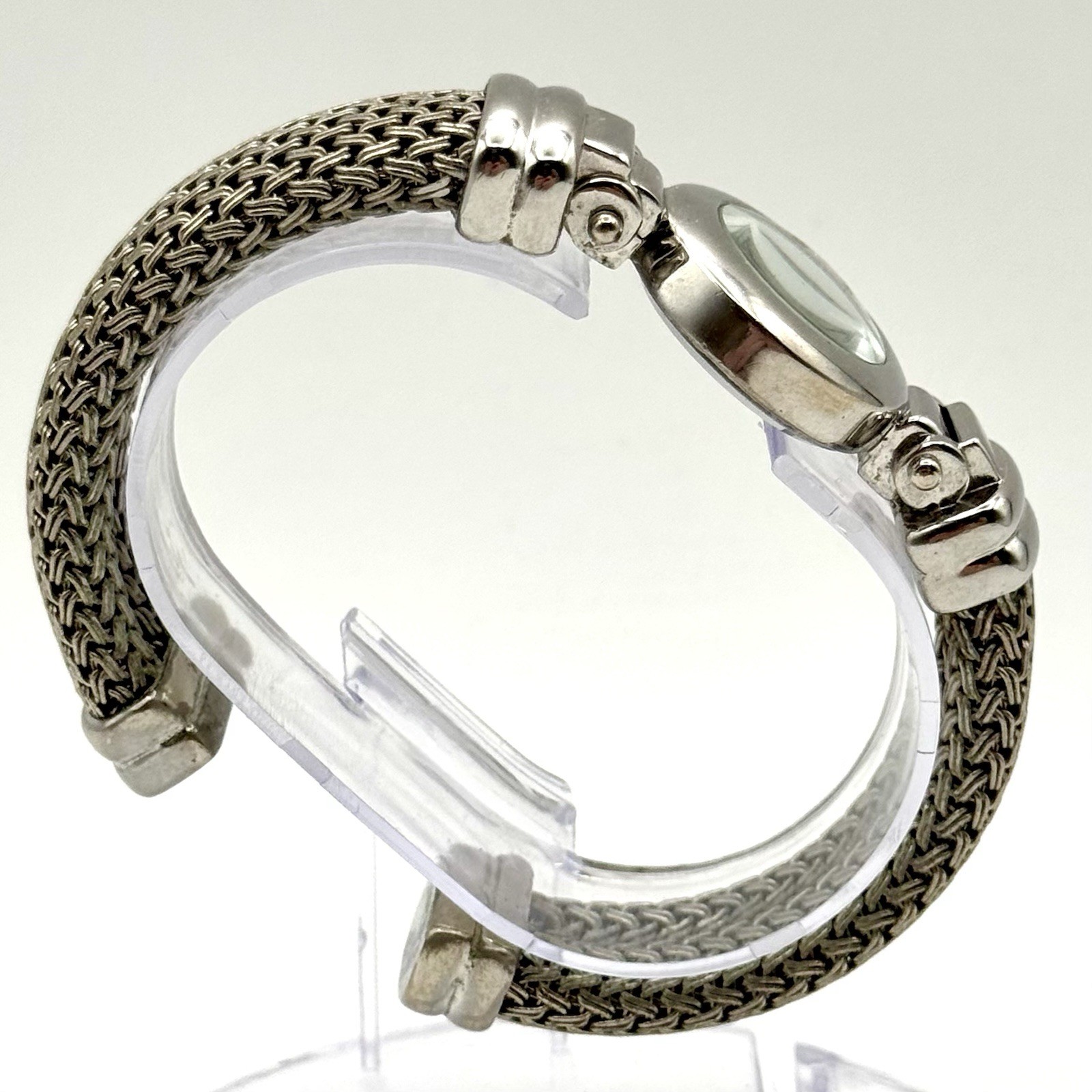 O’ -One Watch Silver Bangle Cuff MOP Dial Vintage Fashion Quartz Japan Movement