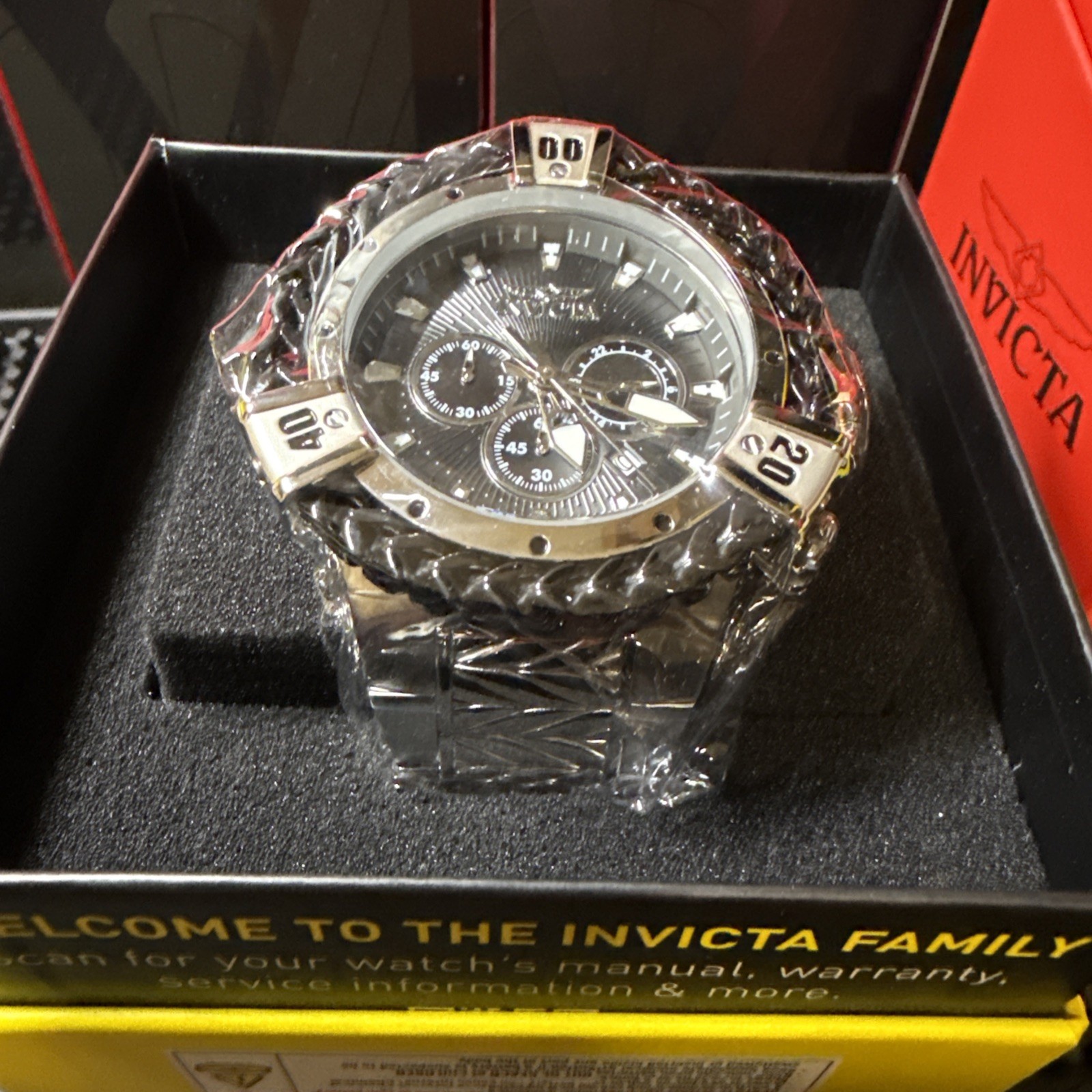Invicta Bolt Herc 48160 Chronograph 54mm Black Stainless Steel Men’s Watch