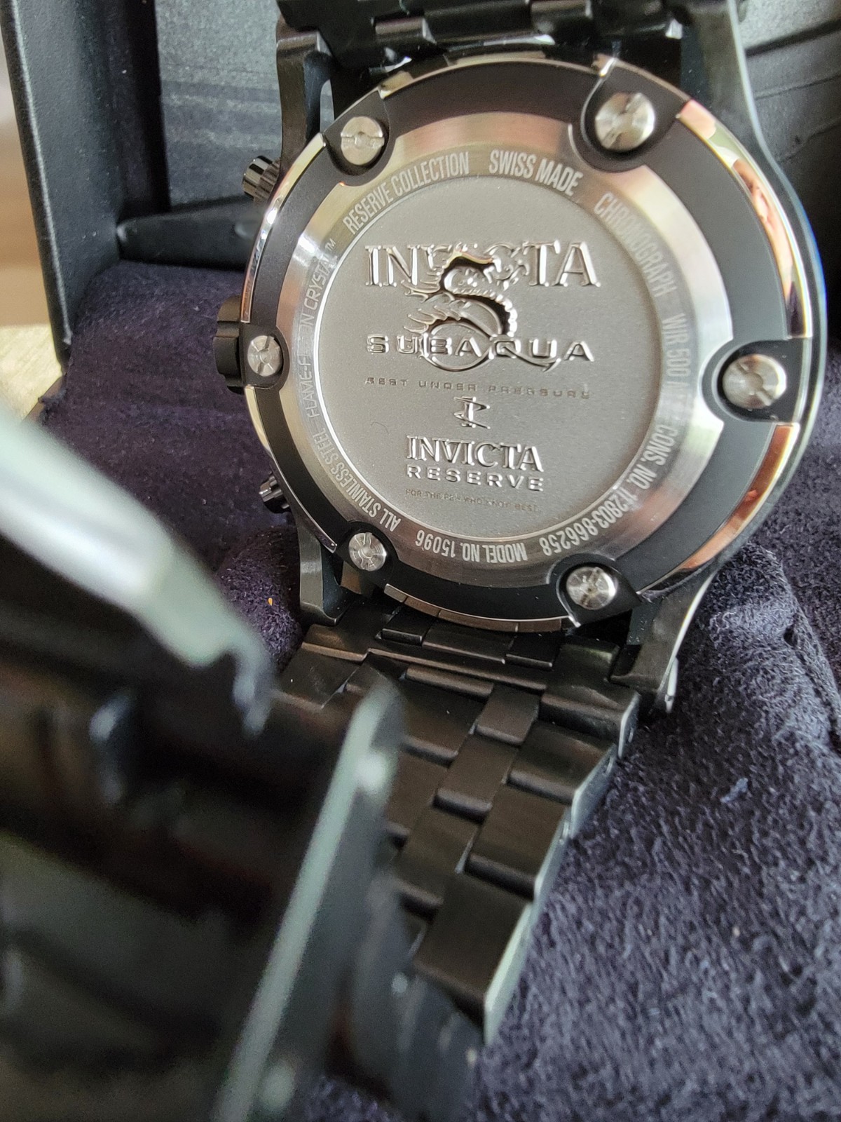Invicta Reserve Collection Subaqua Model #15096 Swiss Made Flame Fusion Crystal