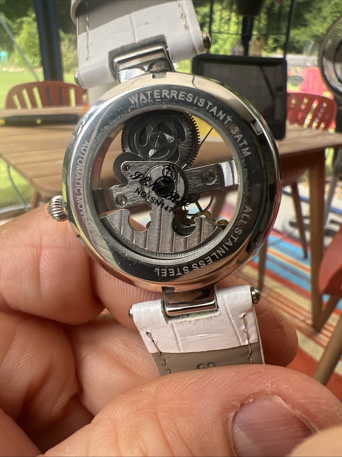 🔥 🔥 Skeleton Mechanical watch SunMoon StarWhite 🔥 🔥