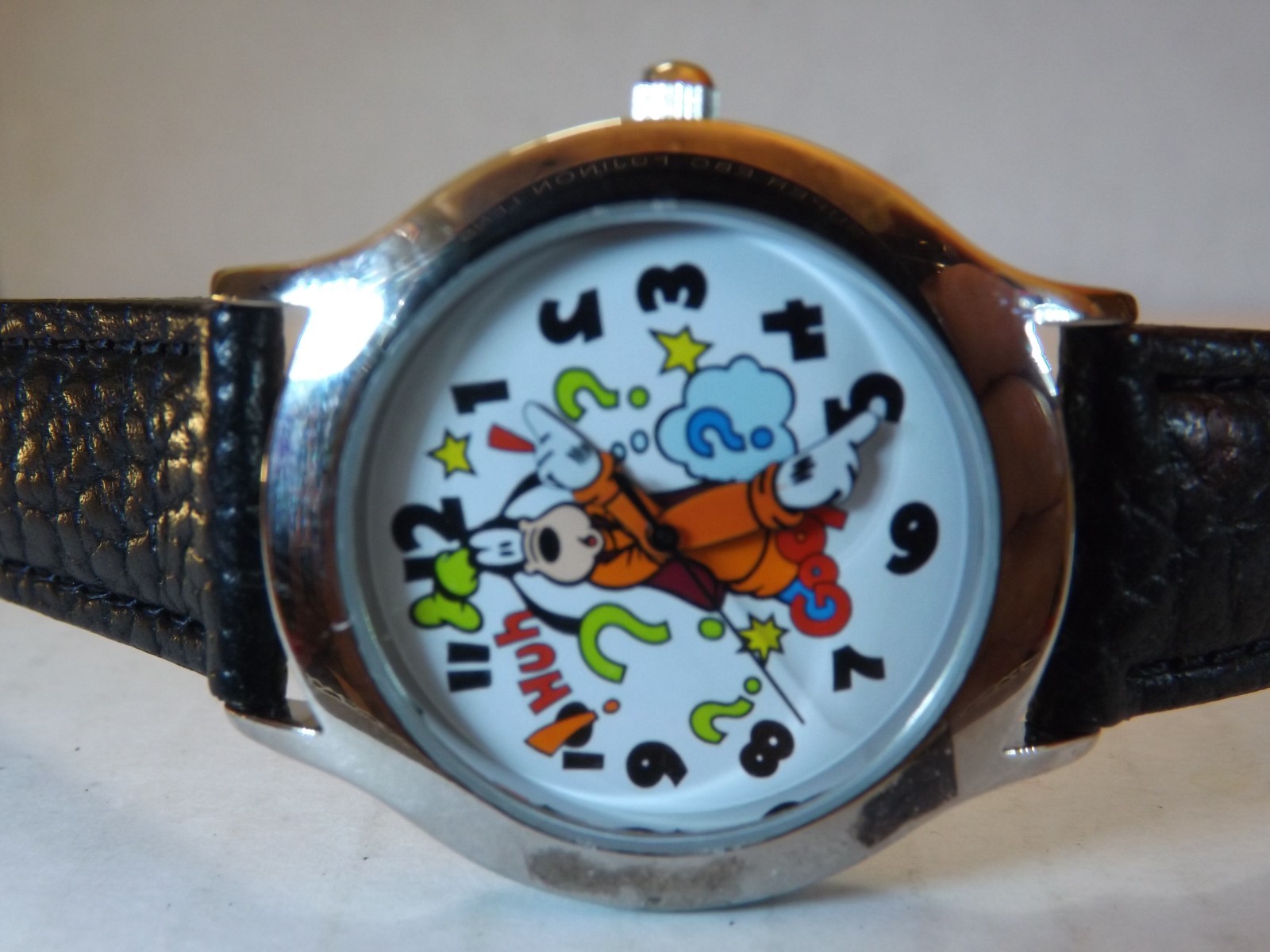 Disney Fossil Mens Vintage Goofy Watch (Goofy Time Confused)-Silvertone-VHTF-New