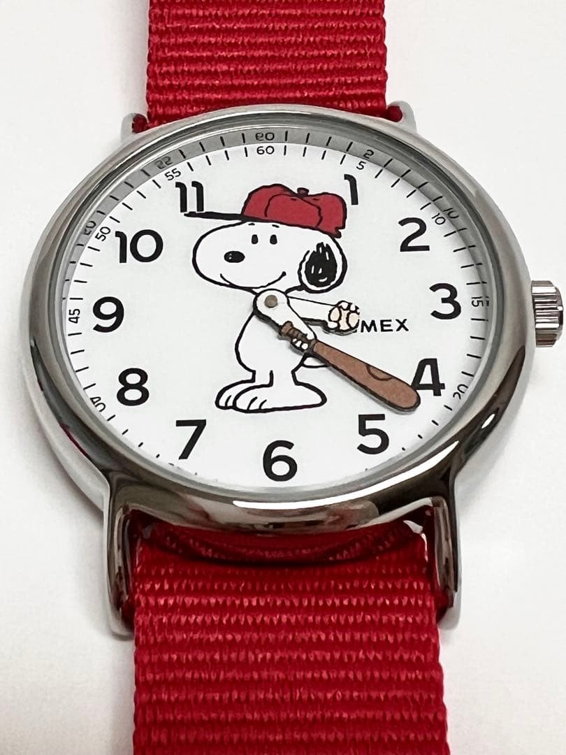 TIMEX x Peanuts Snoopy Collaboration Watch Unused Quartz 3.5cm Dial 23cm Band