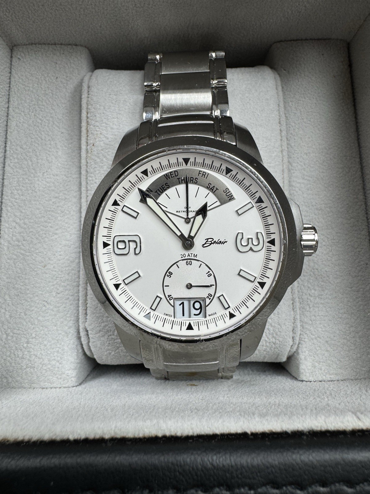 belair swiss made quartz mens Watch With Full Links Box And Papers