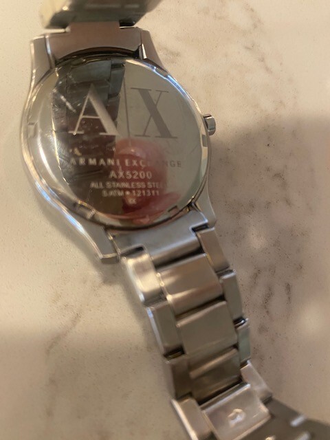 Armani Exchange Silver Quilted Dial Stainless Steel Ladies Watch AX5200