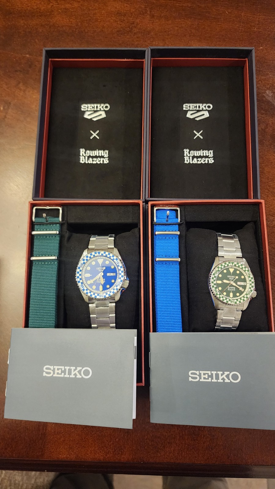 Rowing Blazers x Seiko Limited Edition Watch Set Green & Blue NEW