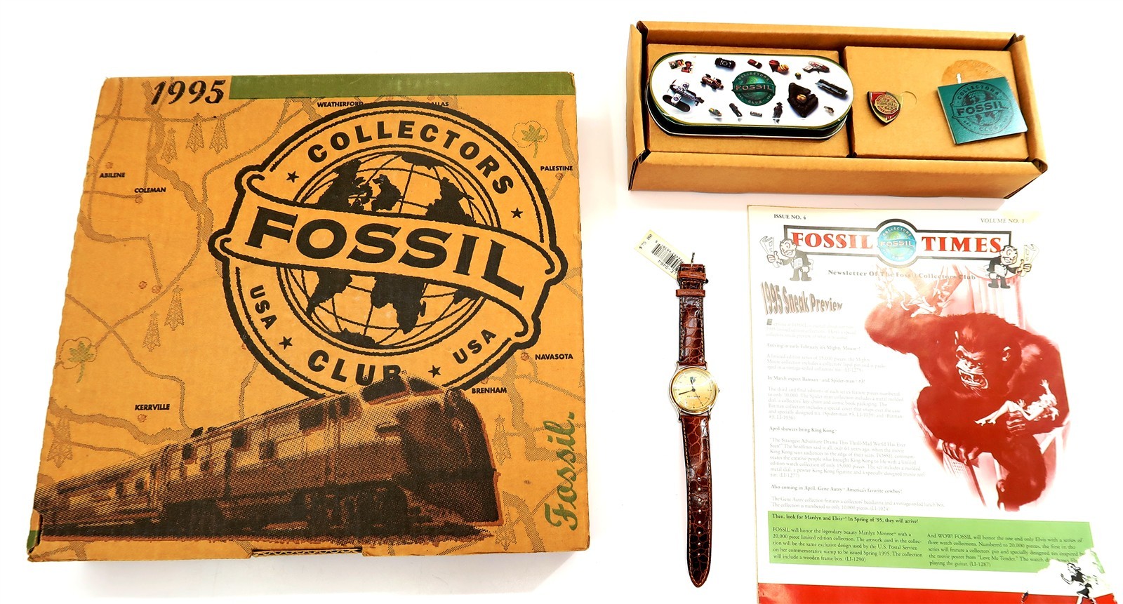 NEW Fossil 1995 COLLECTORS CLUB Watch Limited Edition 279 / 5000 Vintage WORKS