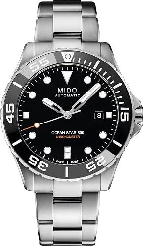 MIDO Ocean Star 600 Chronometer – Swiss Automatic Watch for Men – 43.5mm Stainle