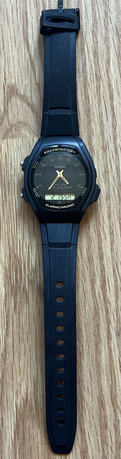 NEW; Casio Illuminator Watch Analog/Digital Dual Time Alarm Chrono 1737 AQ-140W