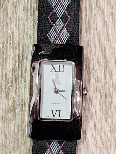 Breast Cancer Awareness Pink Ribbon Tank Style Ladies Watch New Battery