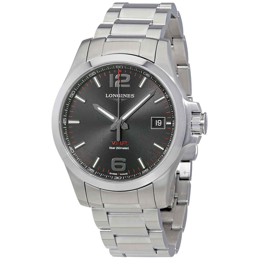 Longines Conquest V.H.P. Perpetual Black Dial Men’s Watch L3.716.4.56.6