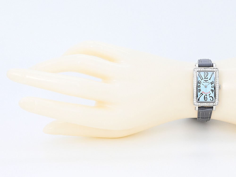 TECHNOS T9935SI Quartz Analog Light Blue Gray