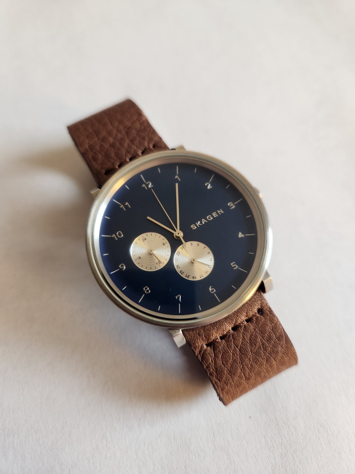 Skagen Watch SKW6167 Men 40mm Quartz Blue Dial Denmark EXTRA BATTERIES & STRAP