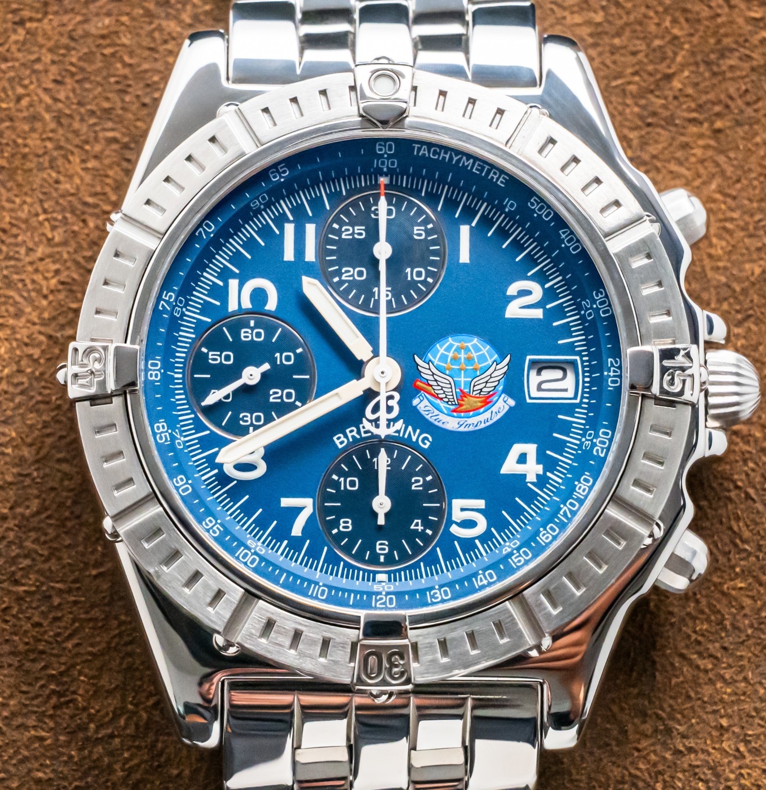 Breitling Chronomat Evolution 43mm Rose Gold Complete Two-Tone Black Dial C13356