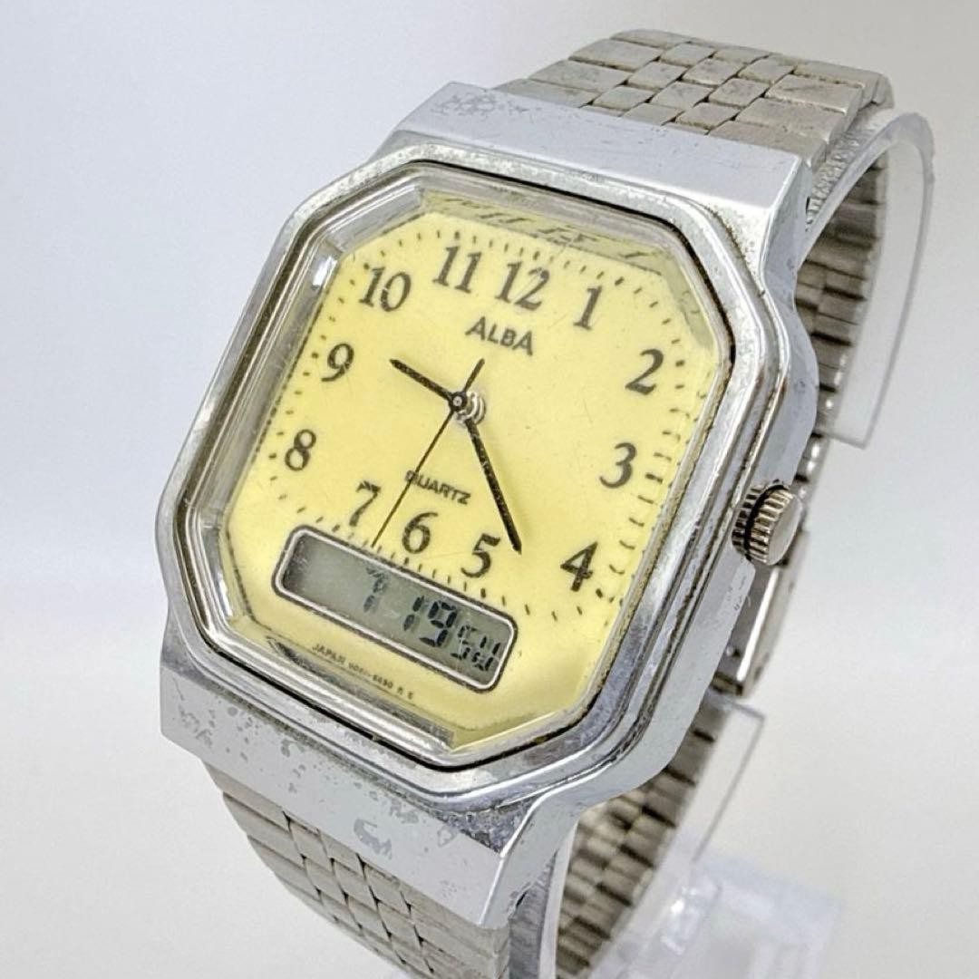 Working condition Seiko ALBA Analog-Digital Men’s Watch V041-5000 y2k