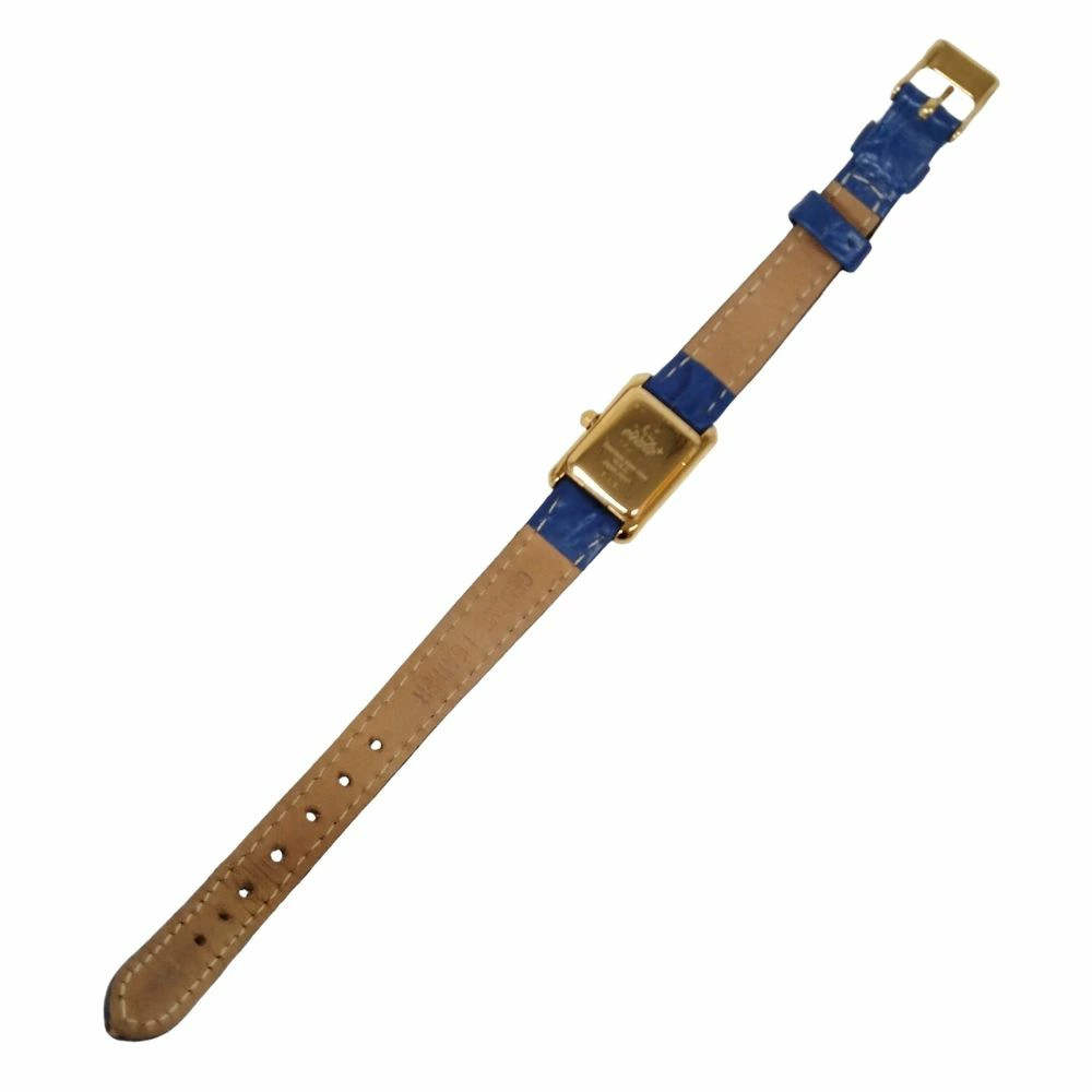 Vida Plus Rectangular Quartz Watch Blue Gold 51418 Used