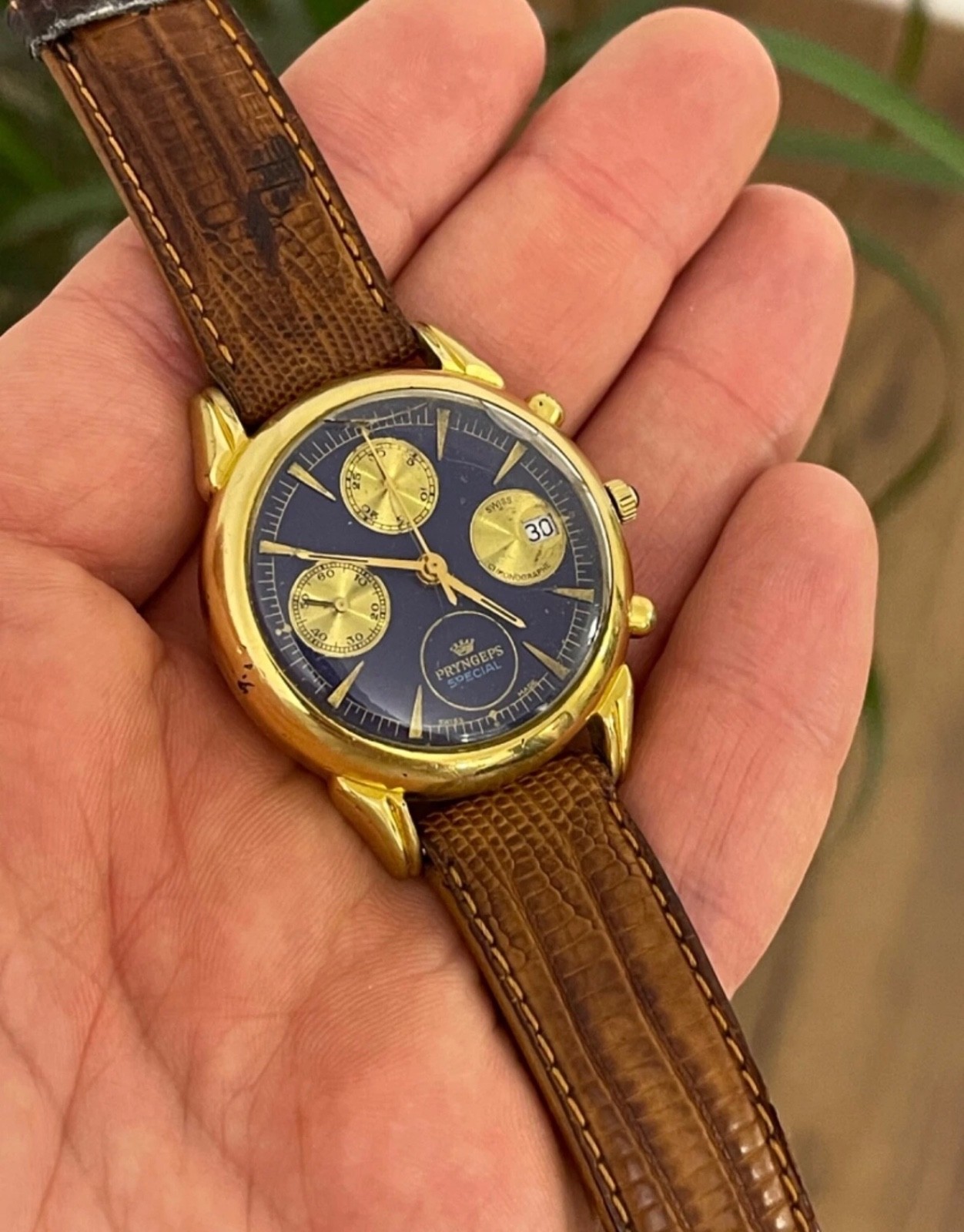 Rare Pryngeps Special 1373 Chronograph Men’s Watch Valjoux 7765 PARTS OR RESTORE