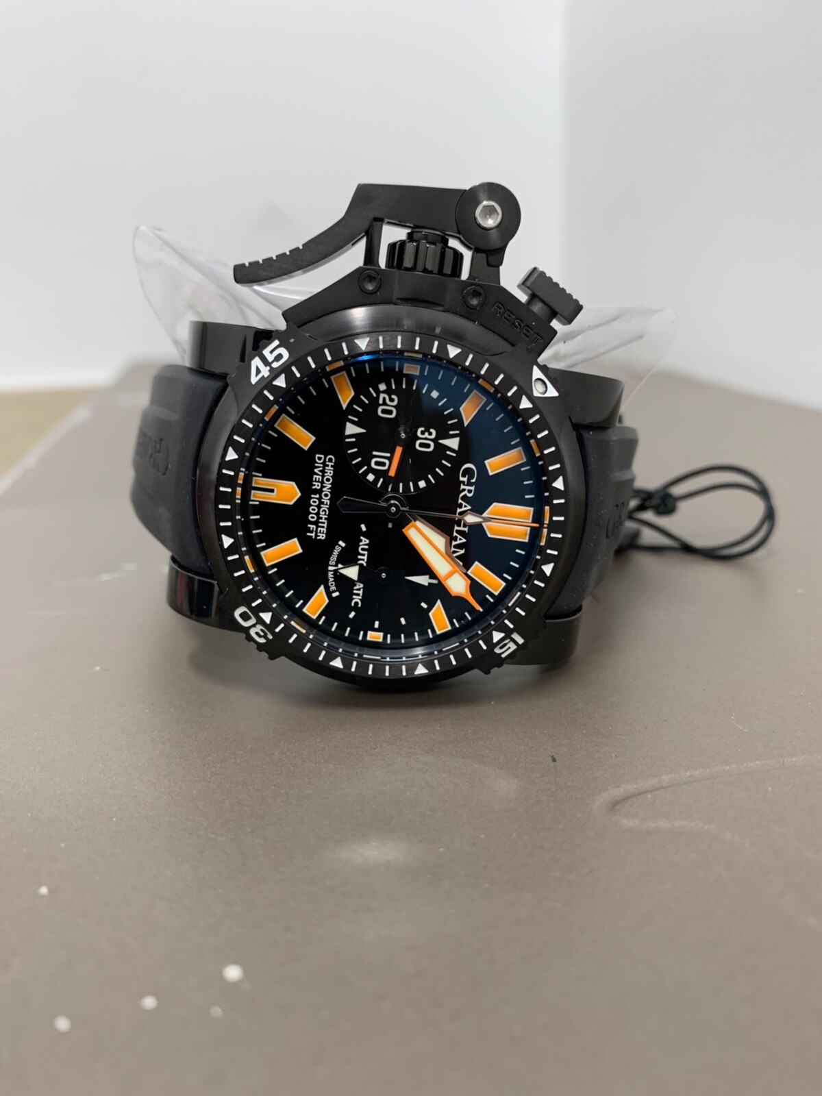 Graham Chronofighter Oversize Diver Deep Black Seal Rare NEW