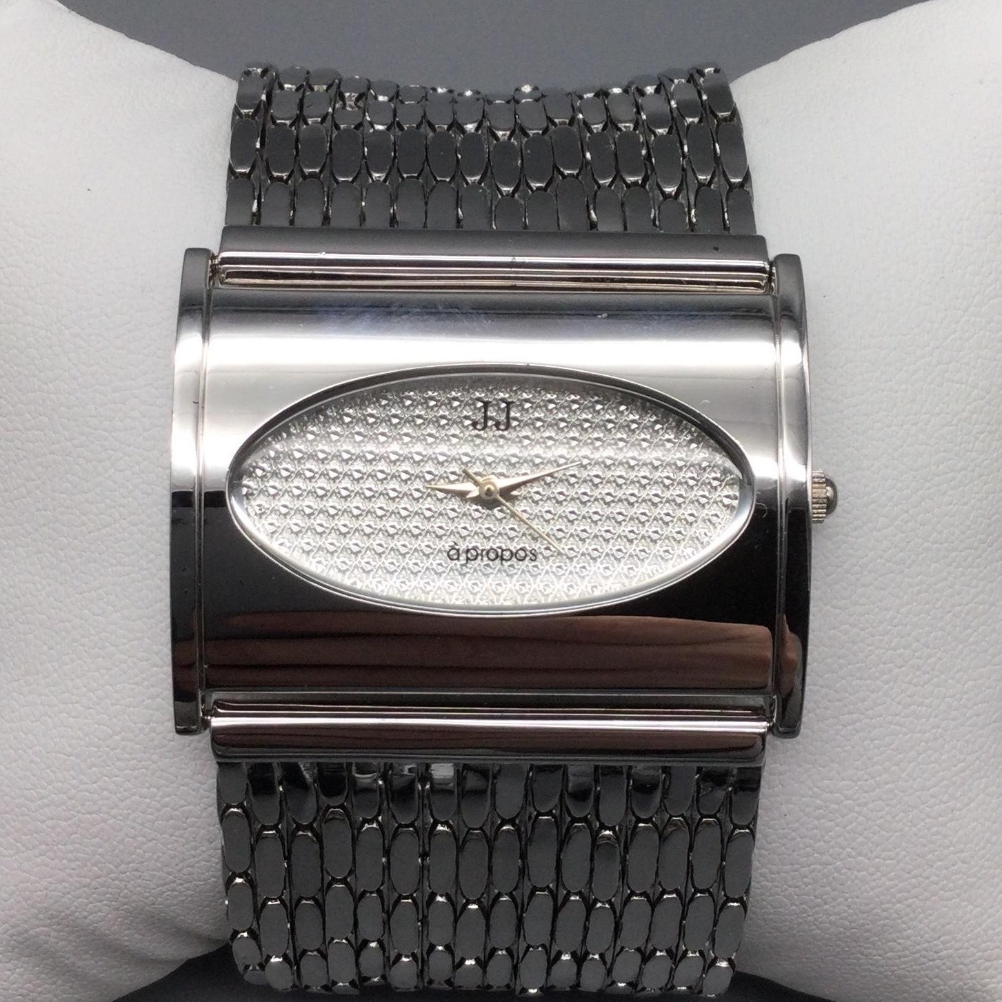 Jules Jurgensen apropos Women Watch 40mm Silver Tone Mesh Crystals New Battery
