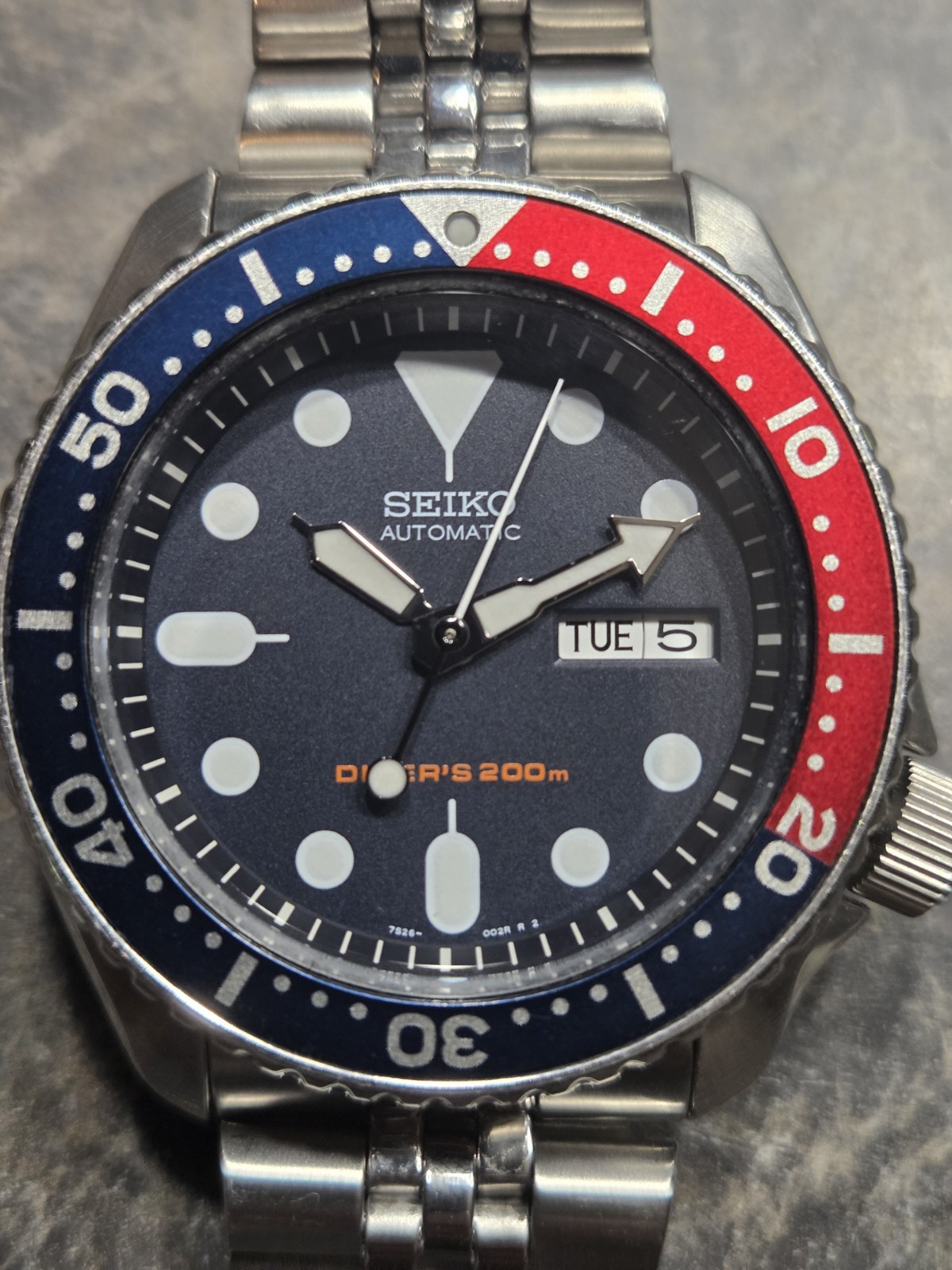 精工 SKX009 百事可乐表圈男士自动潜水表 1996 年 7S26 之间-