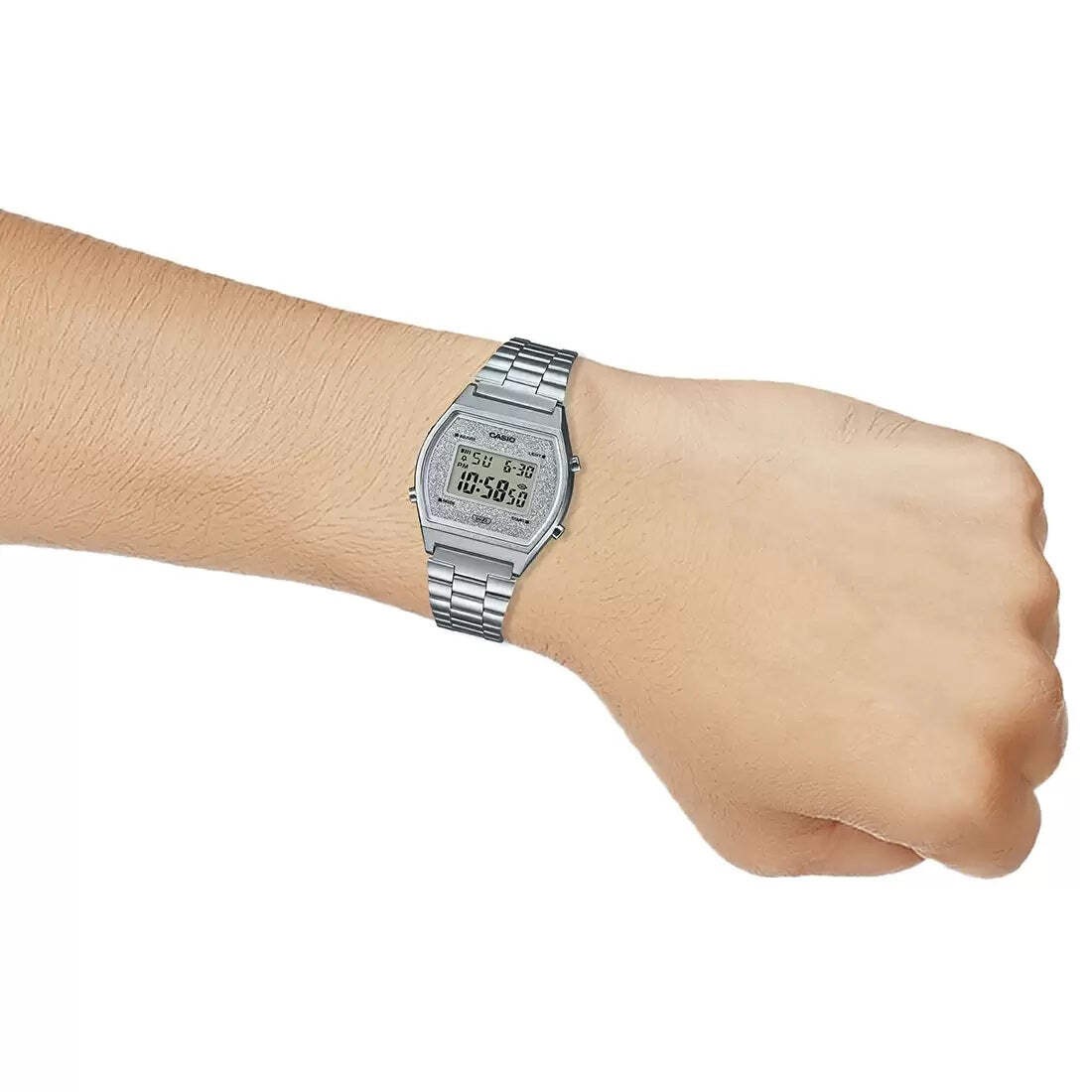 Casio Silver Glitter Women’s Classic Style Digital Watch B640WDG-7