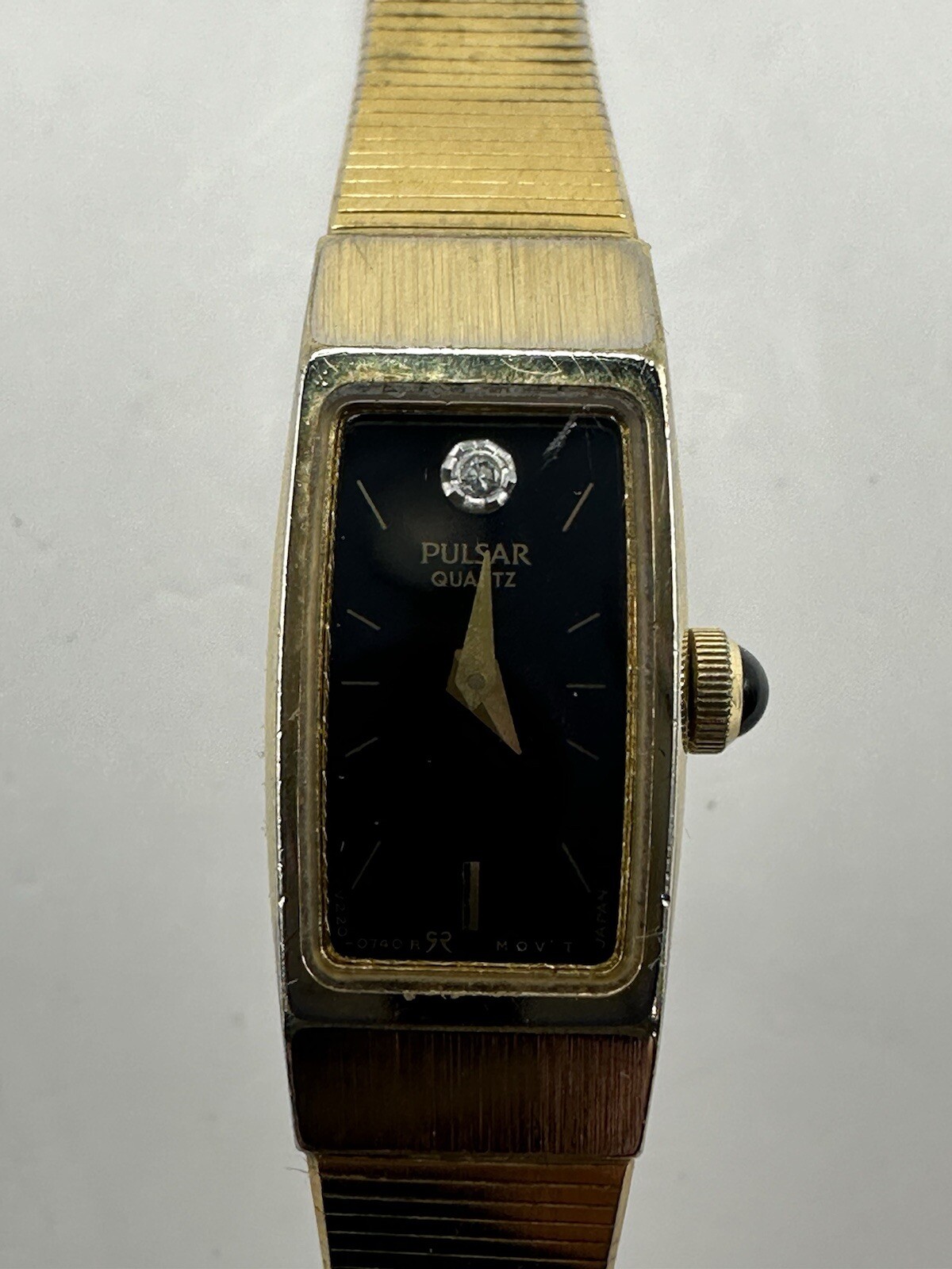 Pulsar V220-5610 Ladies Watch 11MM 6″ New Battery Gold Tone