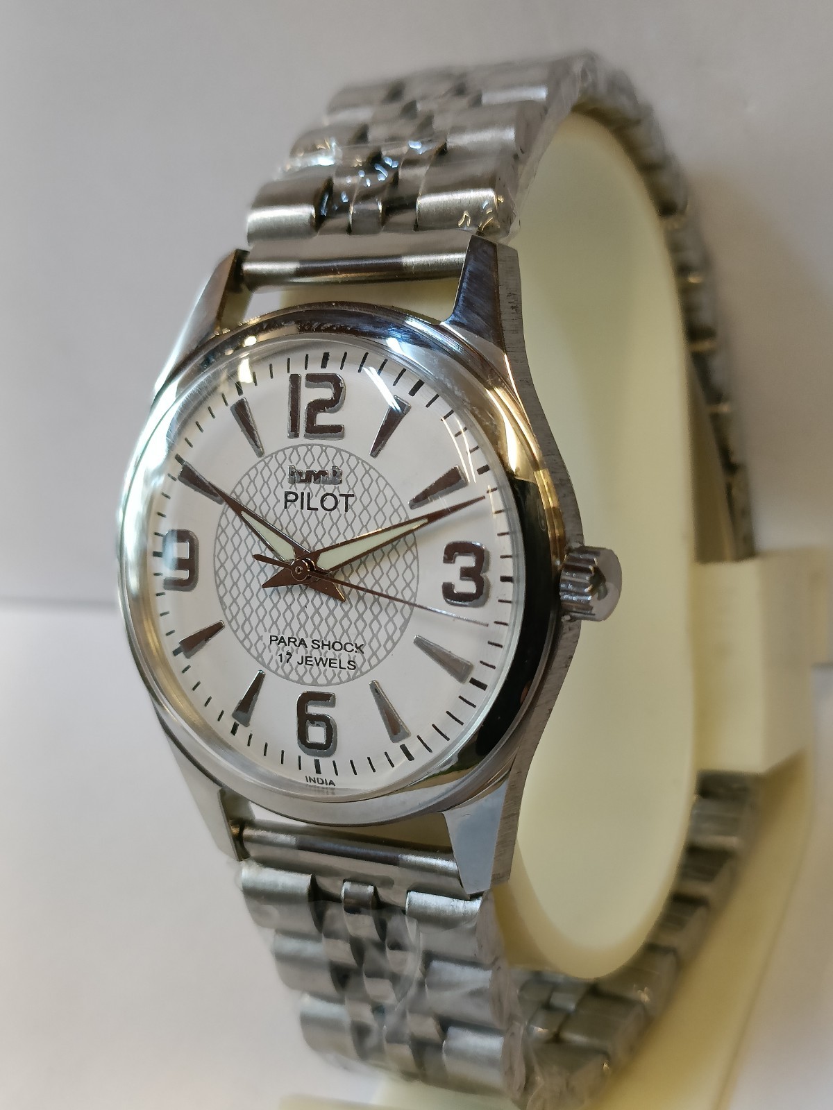 REFURBISHED HMT PILOT 17J WINDING WHITE DIAL 0231 INDIA MEN’S WORKING CONDITION
