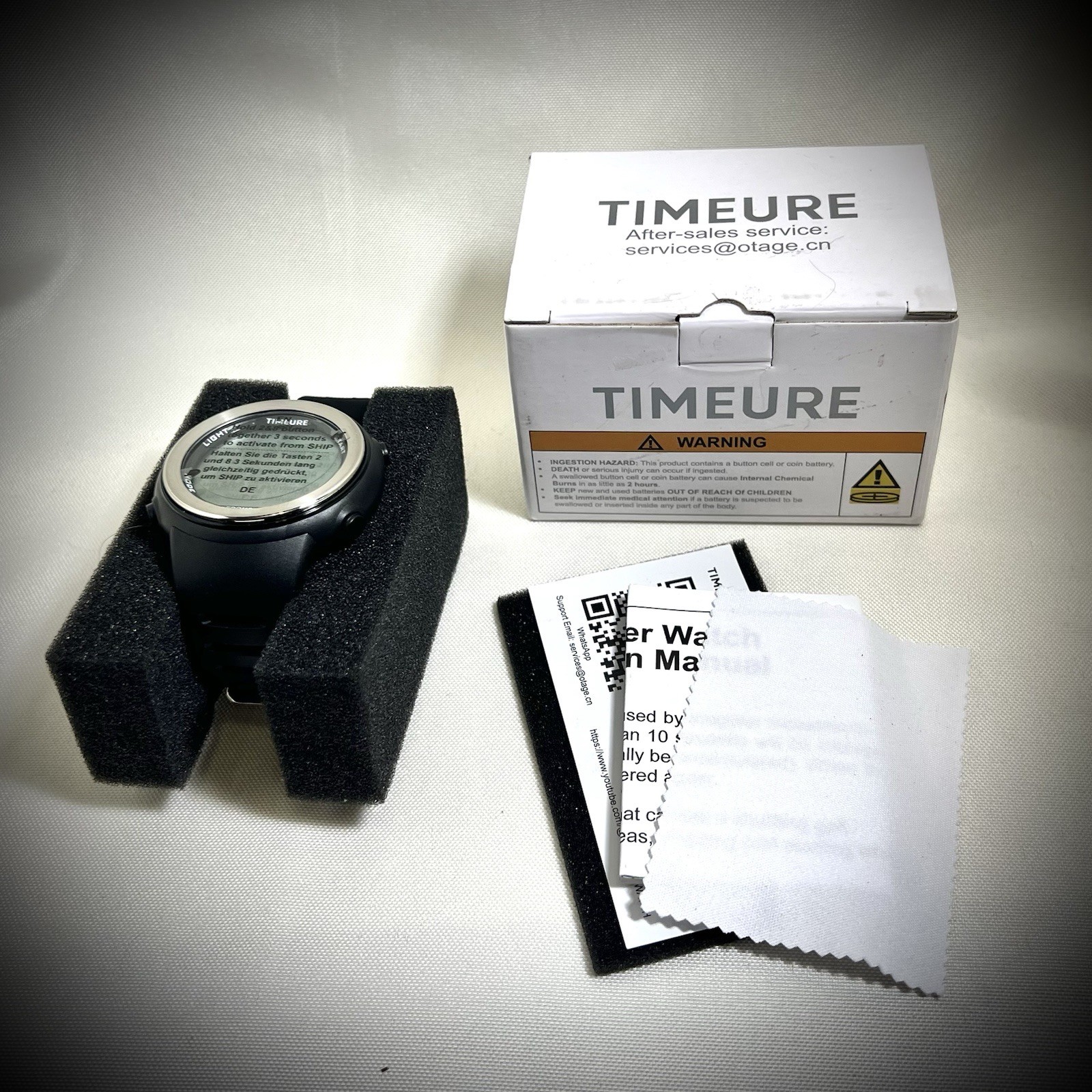 TIMEURE TUP808 Digital Pedometer Watch – Step Counter, No App Needed, Waterproof
