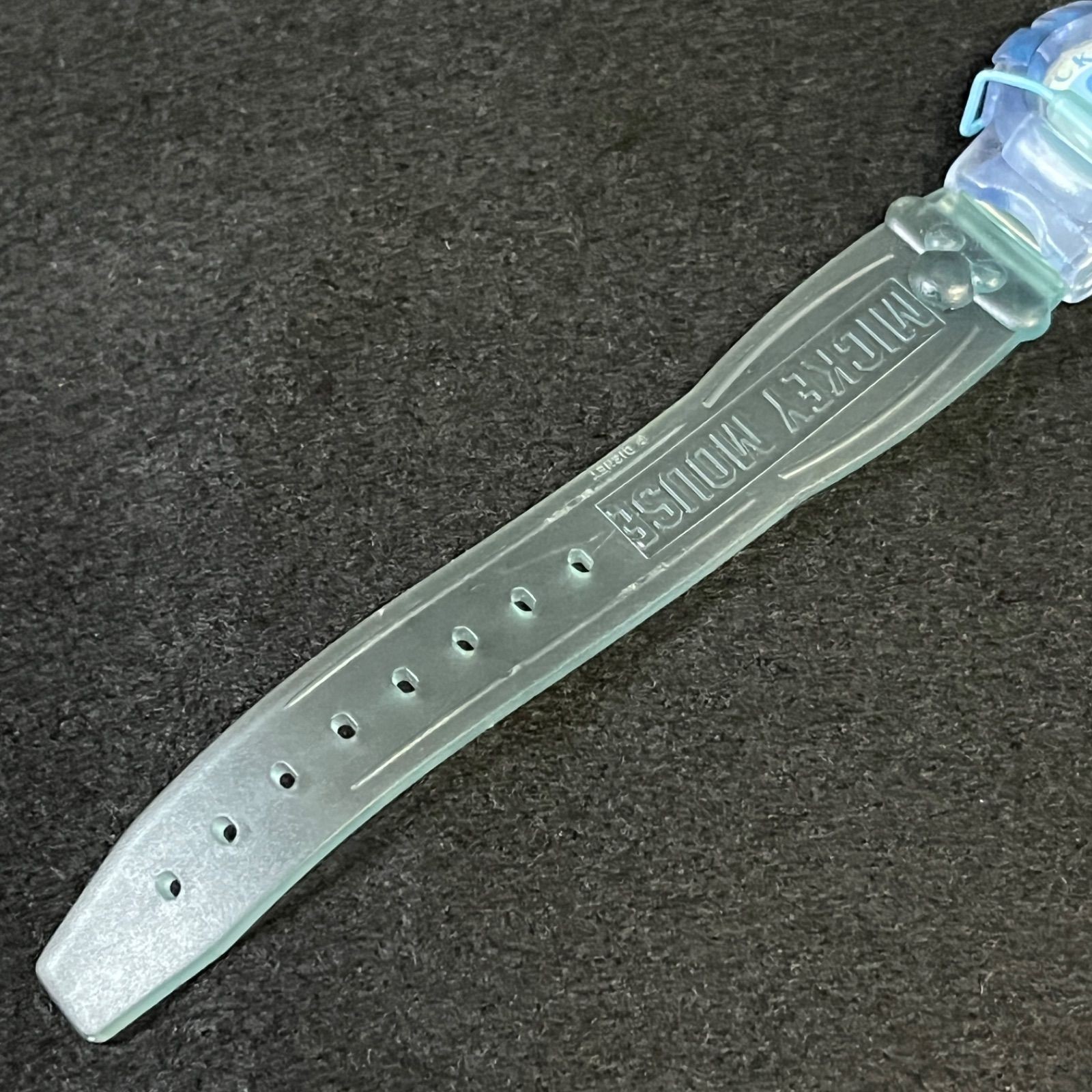 Operational Item Disney Mickey Mouse digital wristwatch light blue confirmed to
