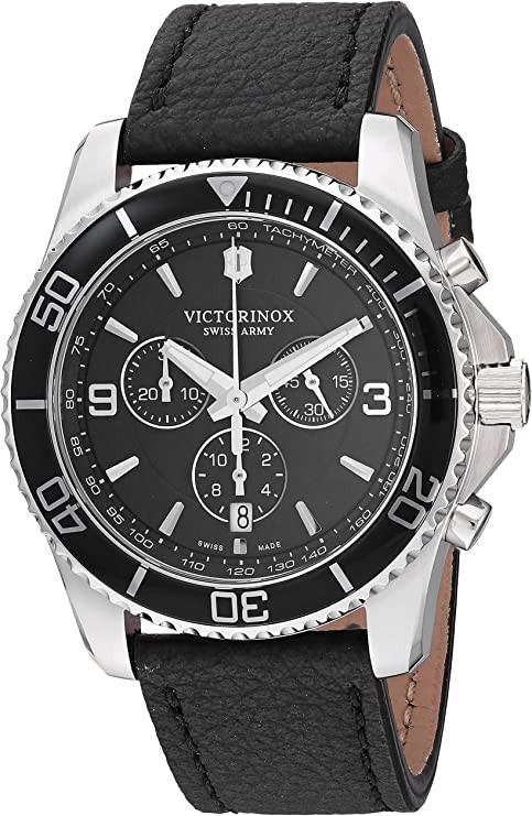 Victorinox Maverick 241864 Men’s Black Dial Chronograph 43 mm Watch MSRP $785