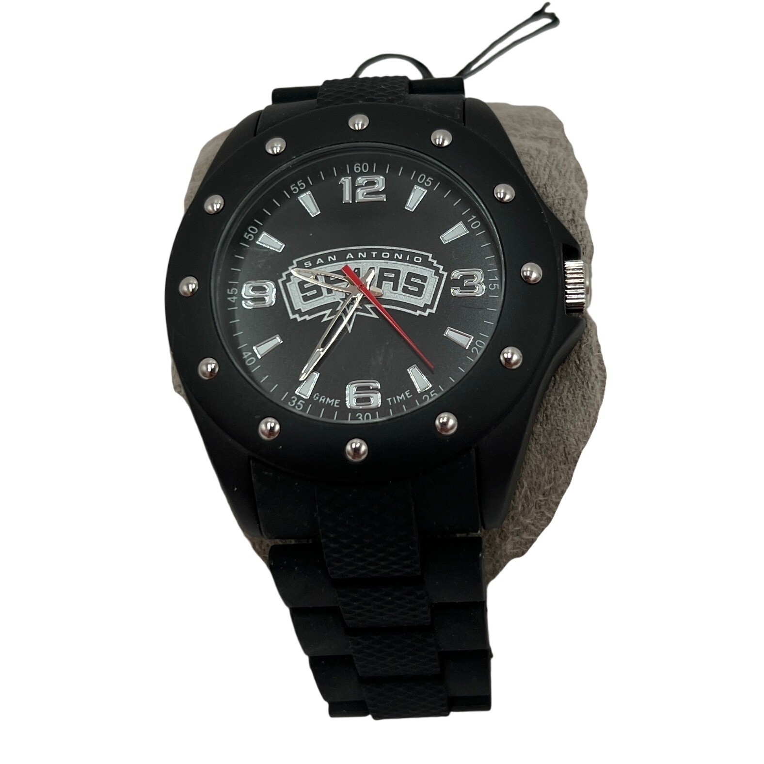 Game Time NBA San Antonio Spurs Black Studded Analog Watch BKA New with Tags
