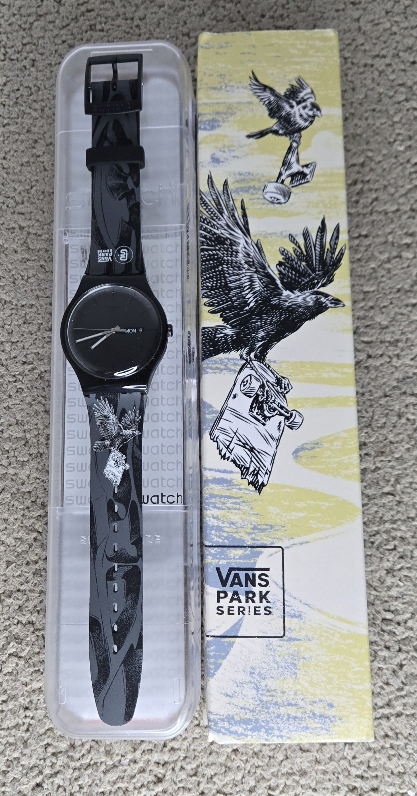 Swatch X Vans Park Series 2019 SUOB708C Black Gray Watch Released On At Event
