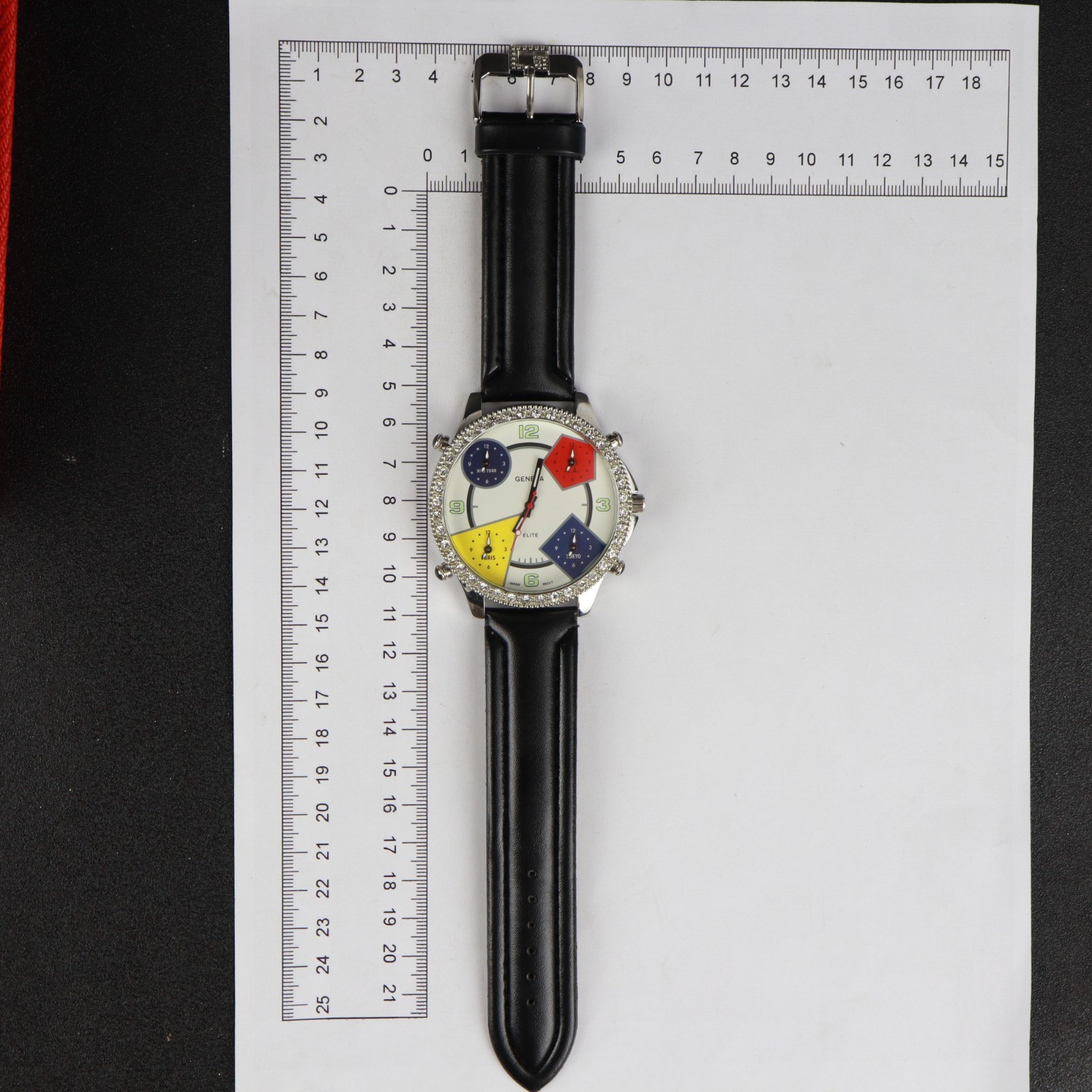 Simon & Co 5 Time Zone Watch Gift Set 55mm New Unused 5 Straps Bezels Tool bling