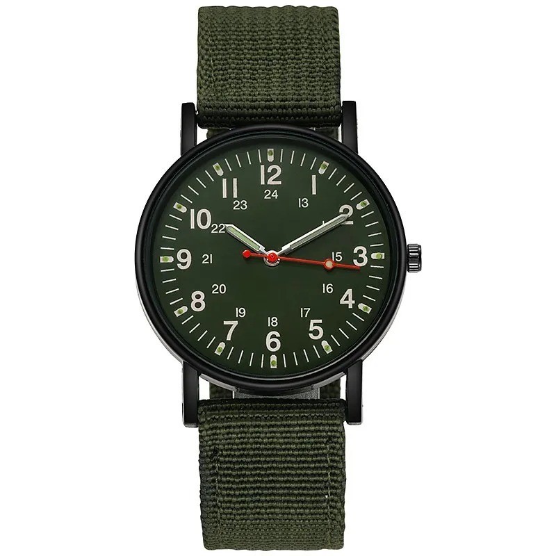 Military Watch Army Durable Water Proof Luminous 24Hours Dial Nylon Strap USA