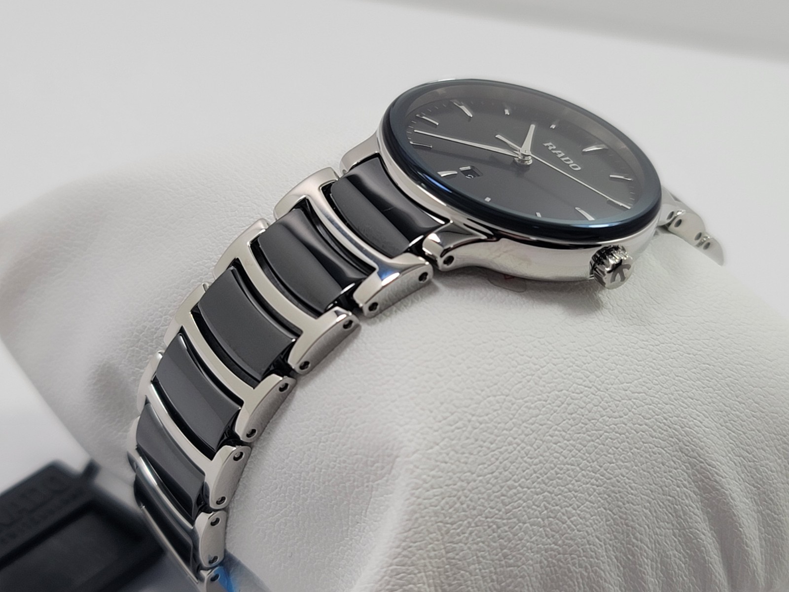 Rado Centrix Quartz Black Dial Stainless Steel Ceramic Ladies Watch R30026152