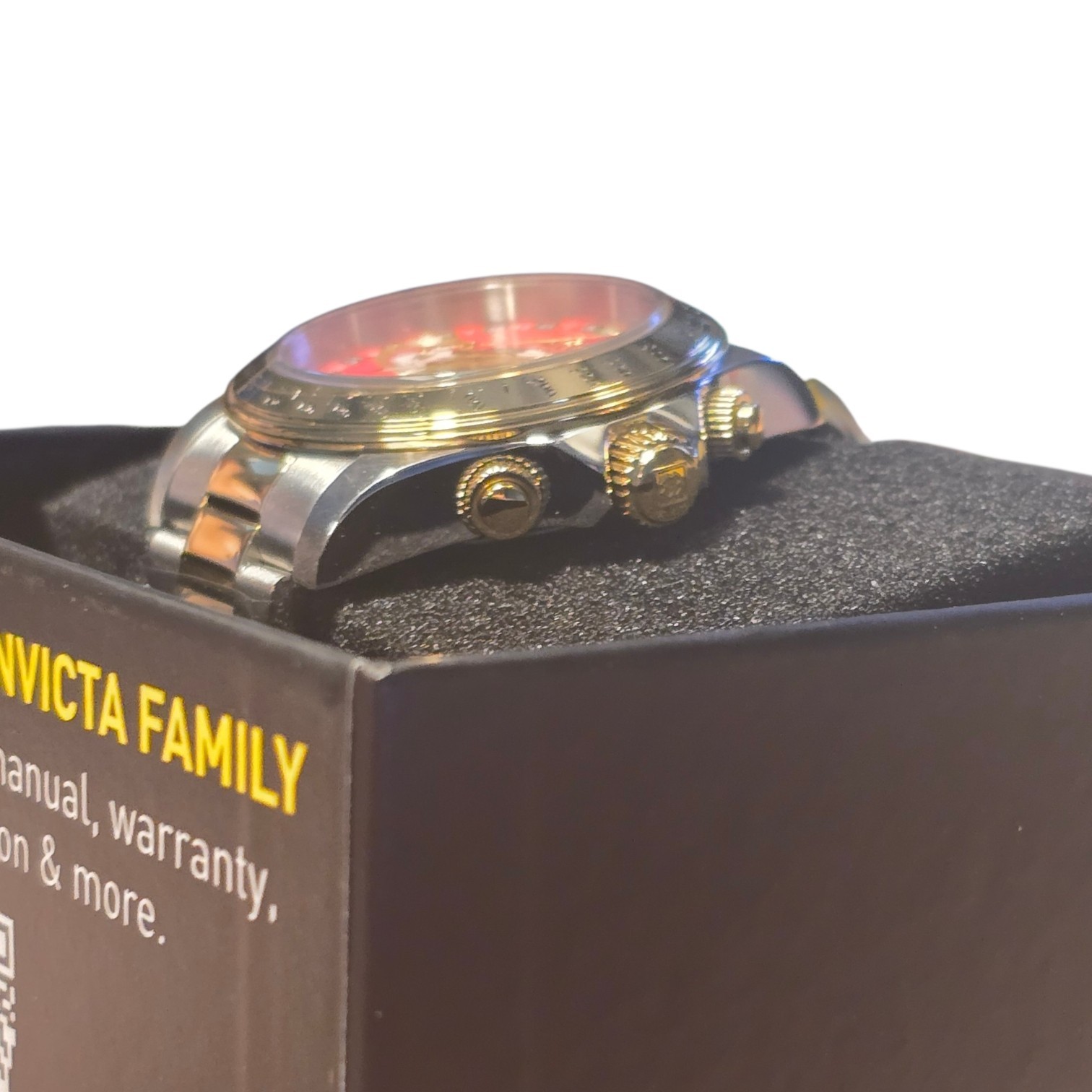 Invicta Speedway Montecarlo Red Roulette Dial 39.5mm Mens Watch 50495 2Tone Band