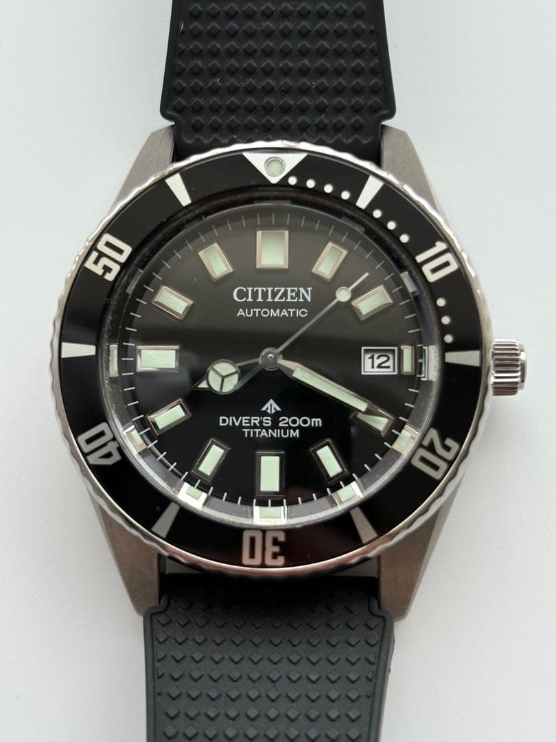 Citizen Promaster Diver Automatic Watch Black Titanium 200m wrist 23cm