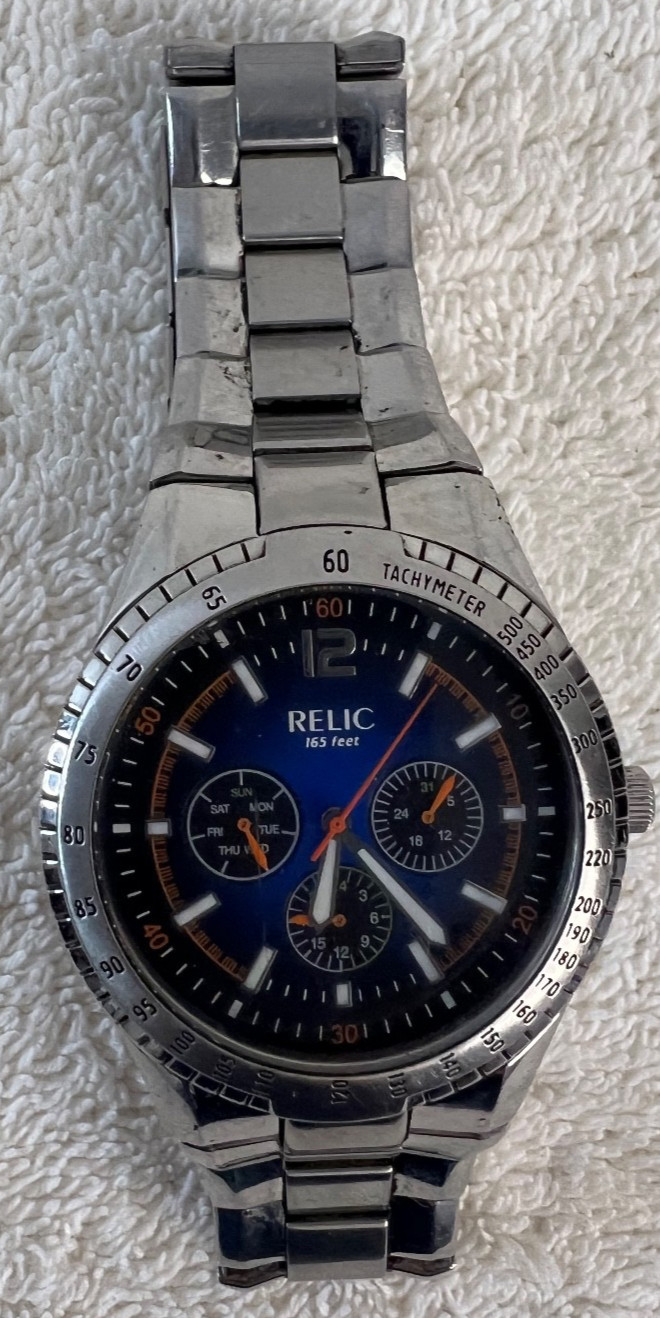 Relic ZR15455 Watch Water Resistant 50 Meters/165 Feet