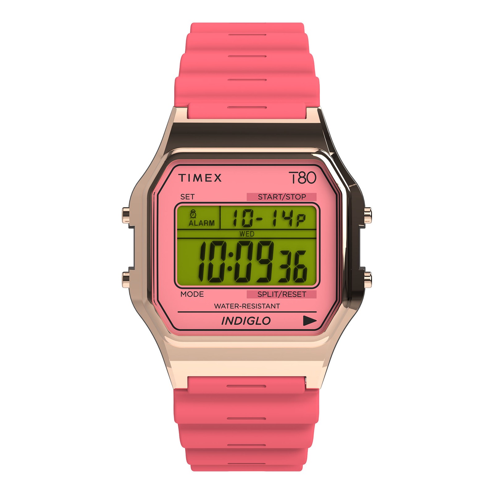 Timex T80 Steel Resin Strap Watch TW2W44000