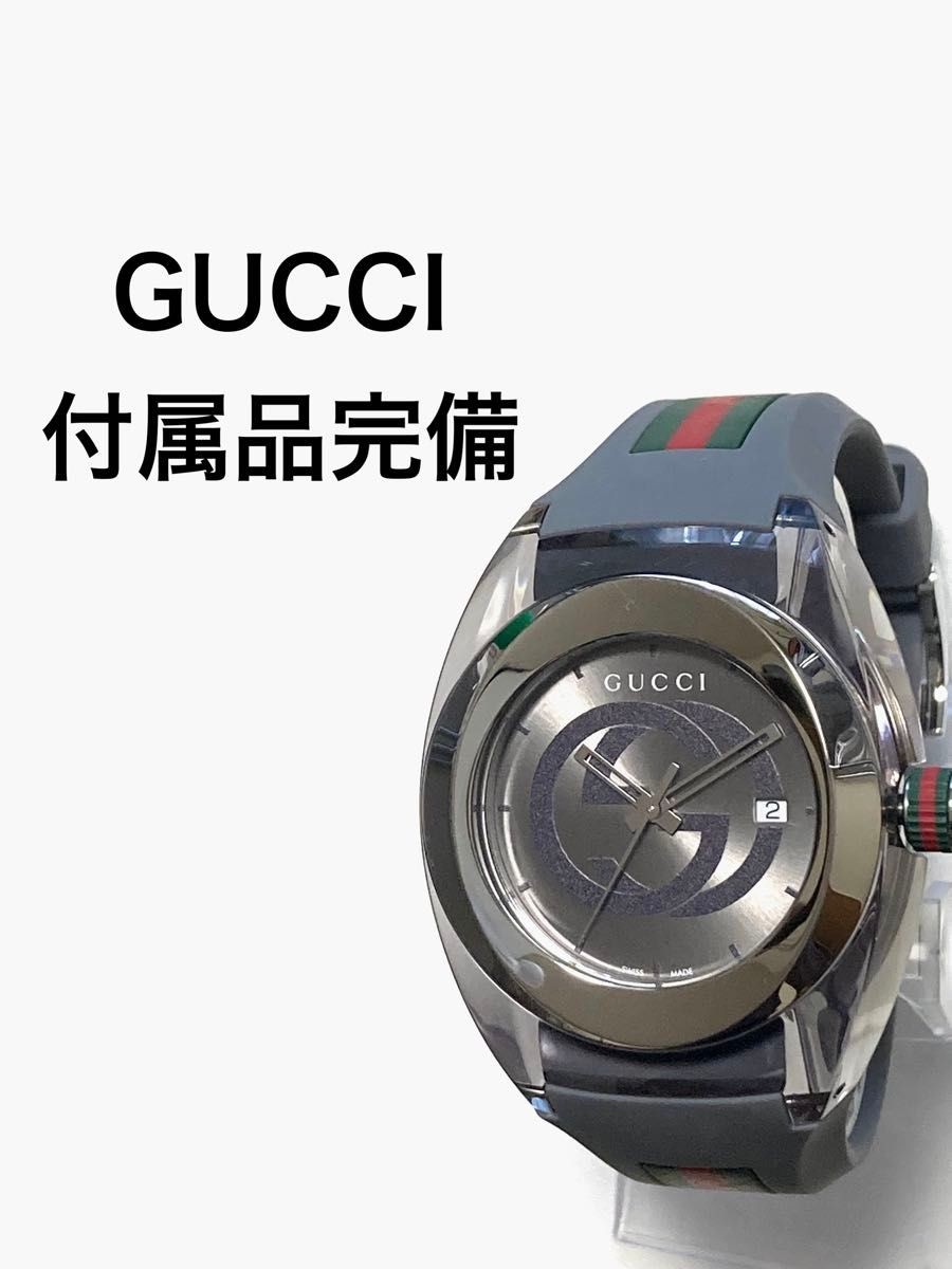Excellent Condition GUCCI SYNC 137.1 Rubber Belt Men’s Watch