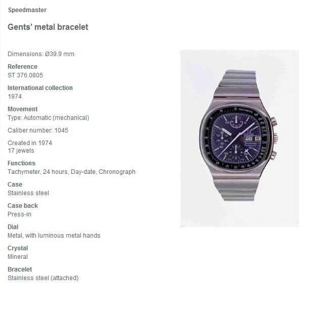 NO TARIFFS OMEGA SPEEDMASTER AUTOMATIC CHRONOGRAPH GENTS WATCH METAL BRACELET